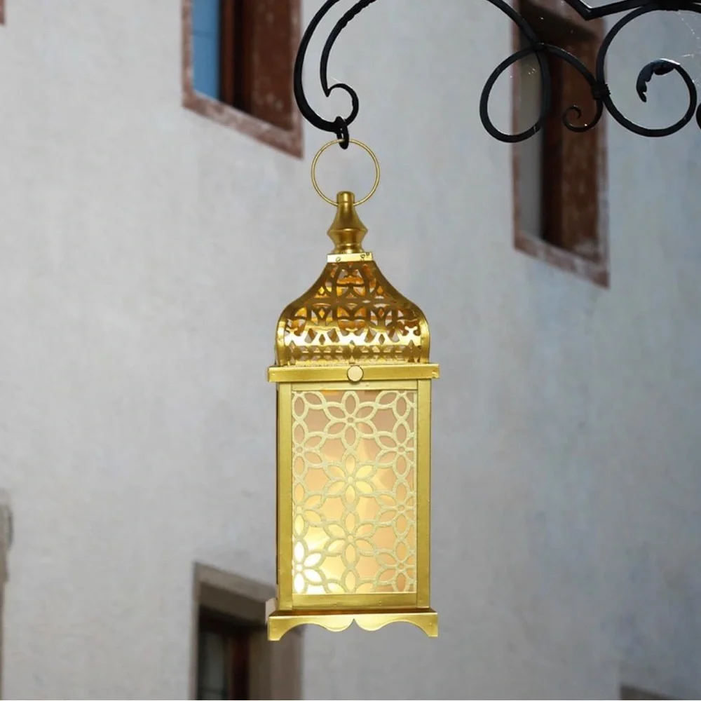 Ramadan Decorations for Home, Ramadan LED Candle Lantern for Tabletop Mantel
